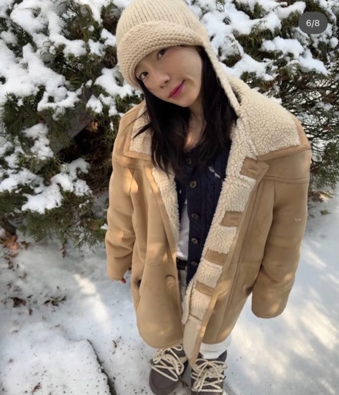 오버듀플레어 무스탕 상품이미지4