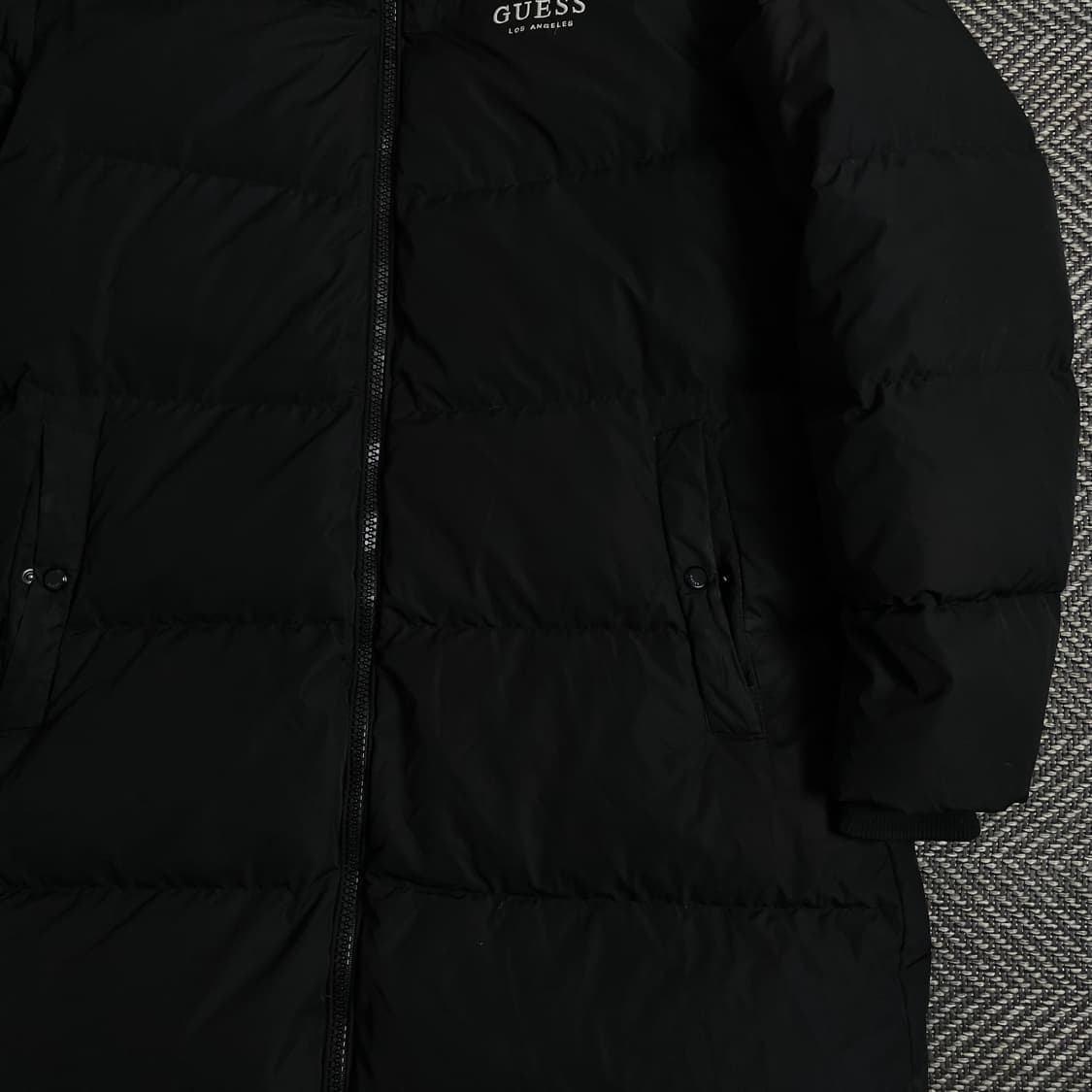 게스 덕다운 후드 롱패딩 블랙  y 3899 상품이미지4