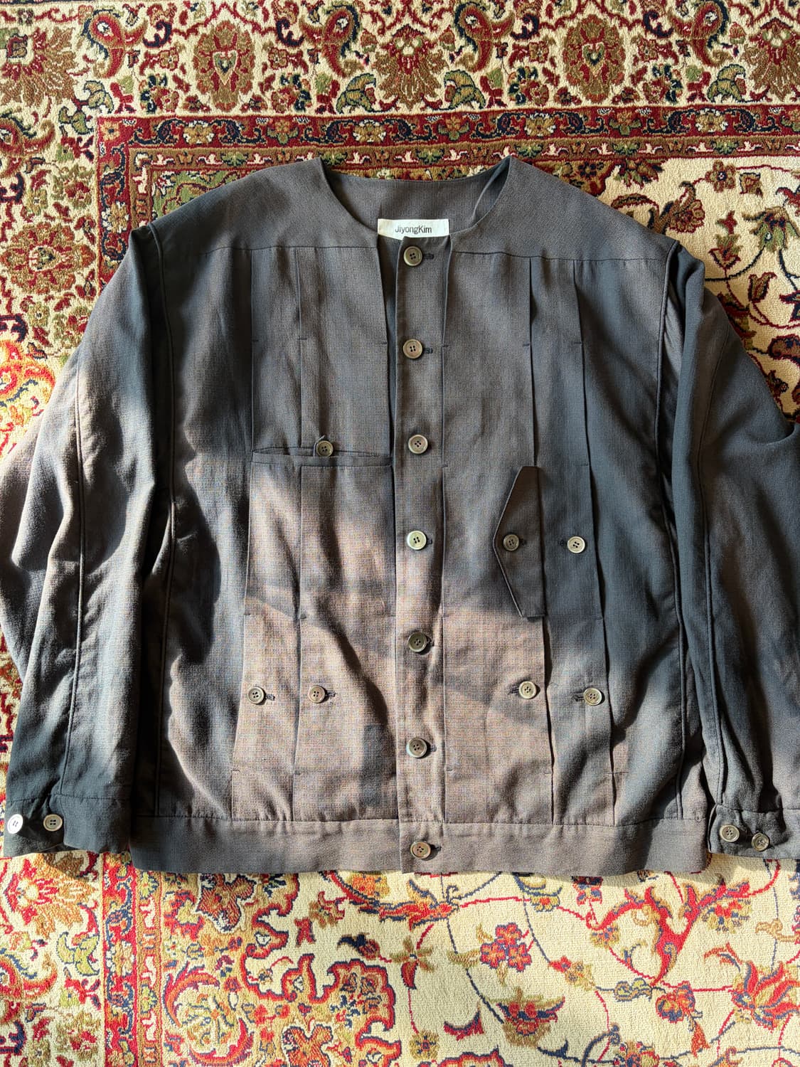 22SS 지용킴 논카라 선페이드 자켓 상품이미지1