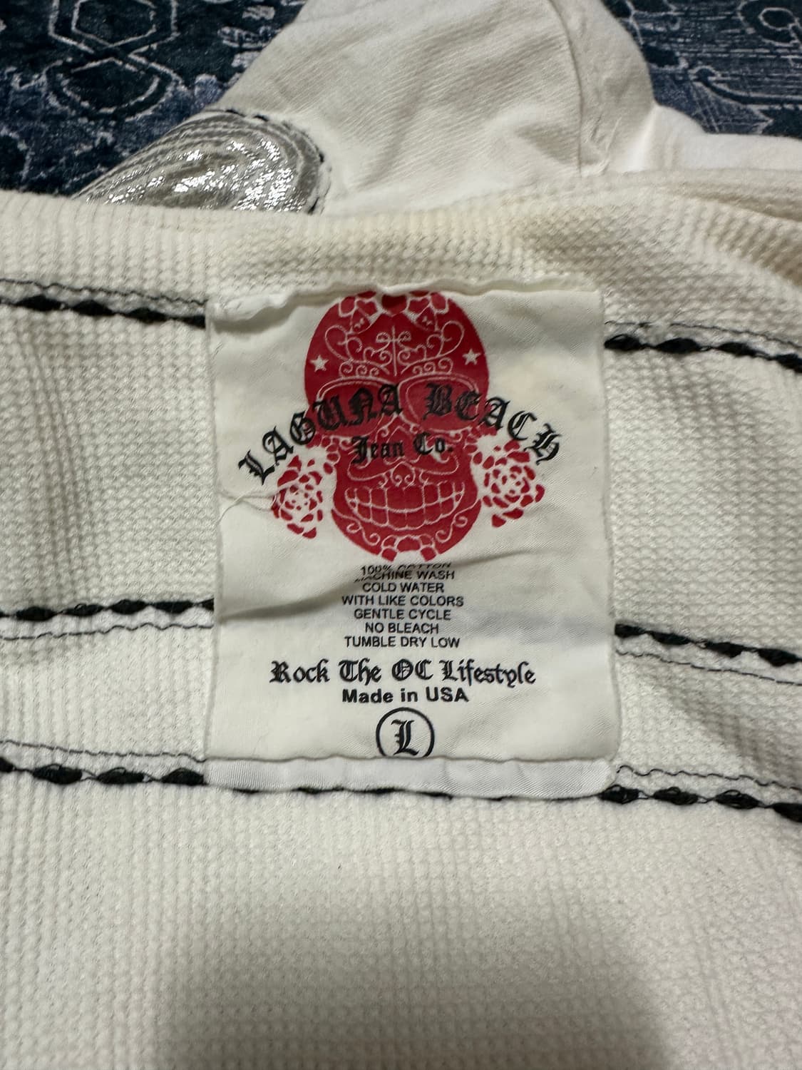 White punk rock vkei hood zip up 상품이미지3