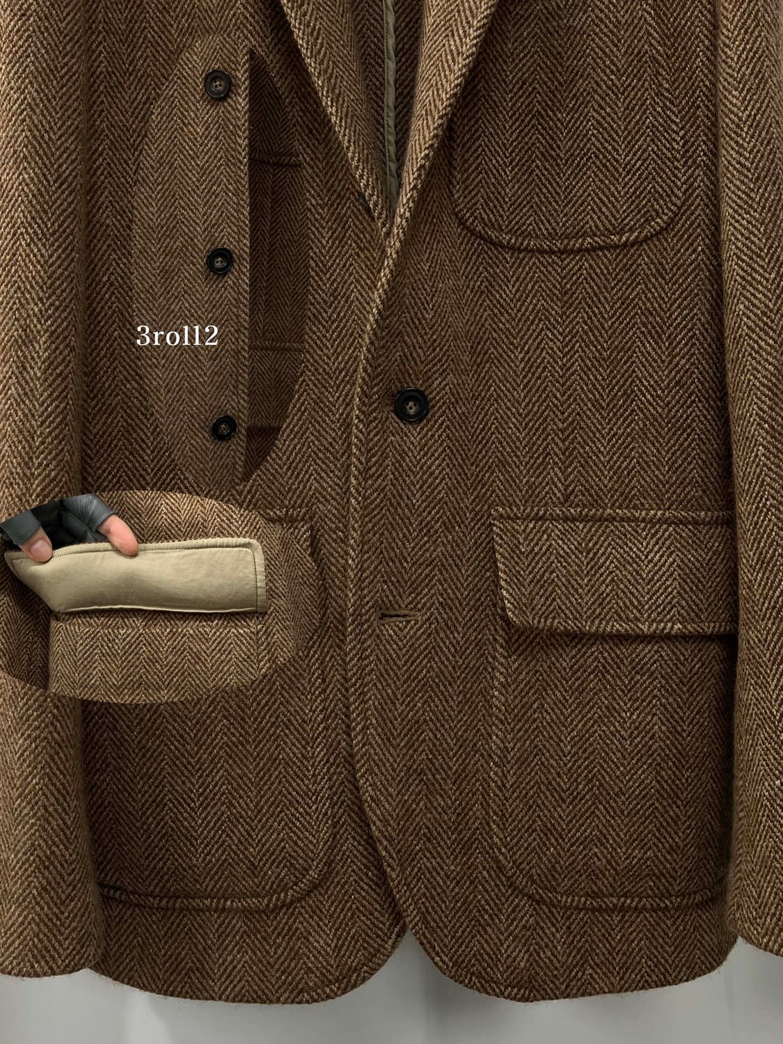 폴로 랄프로렌 브라운 울 헤링본 스포츠 코트 자켓 상품이미지5