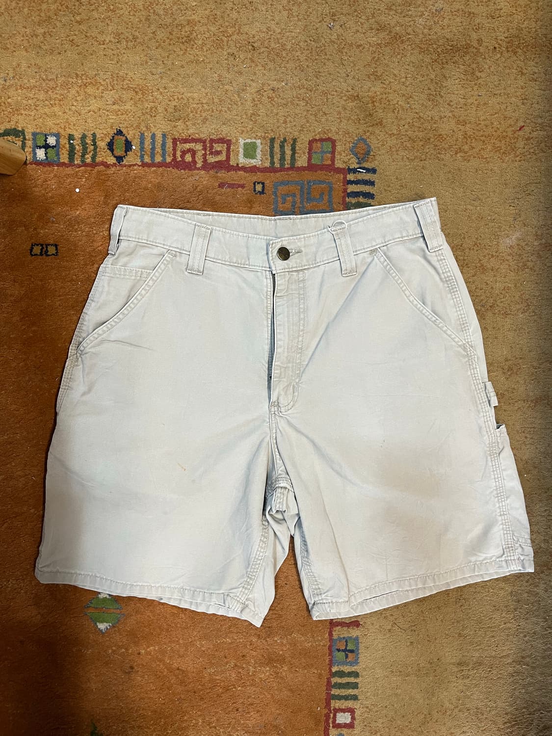 빈티지 칼하트 베이지 색 카펜터 워크 반바지 32 상품이미지1