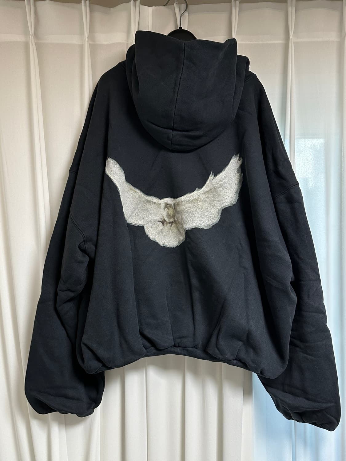 이지갭 발렌시아가 도브 후드 워시드블랙 M 상품이미지4