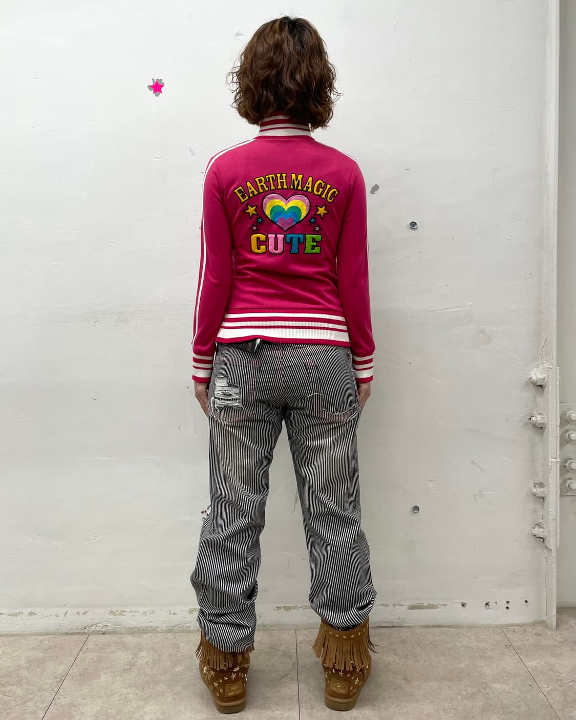 Retro heart star pink track top  상품이미지7