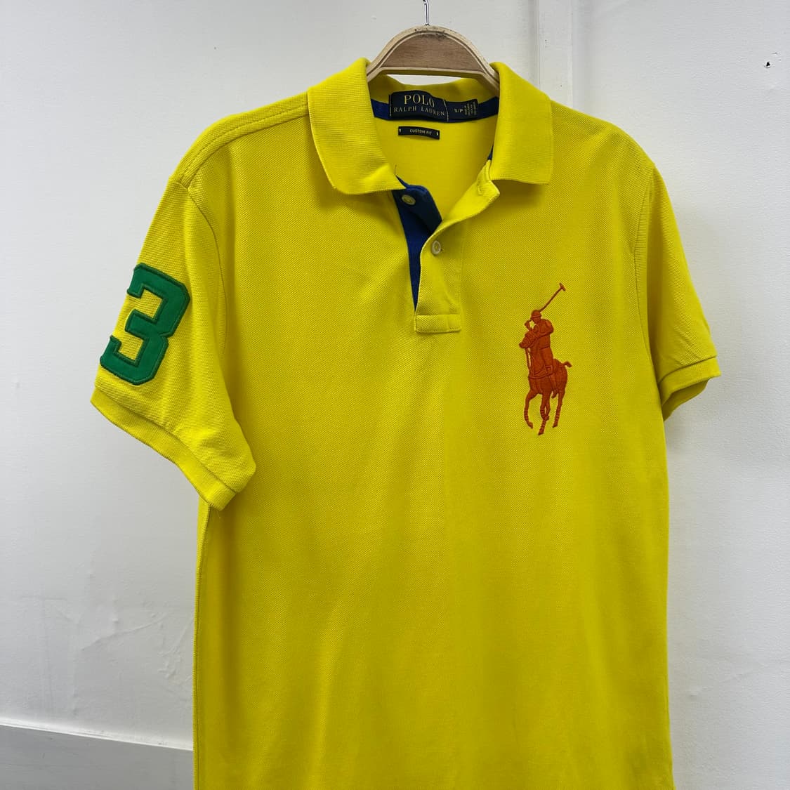 POLO 폴로 랄프로렌 노란색 반팔 카라티 커스텀핏 S/P s220 상품이미지2