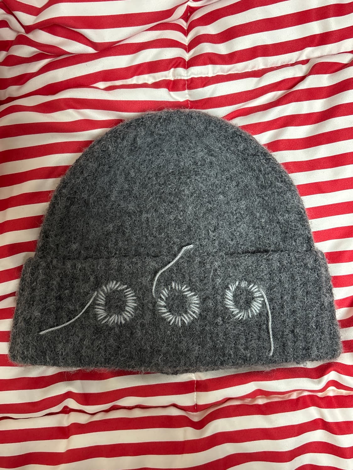노우트 000 Hand stitch beanie / charcoal 상품이미지1