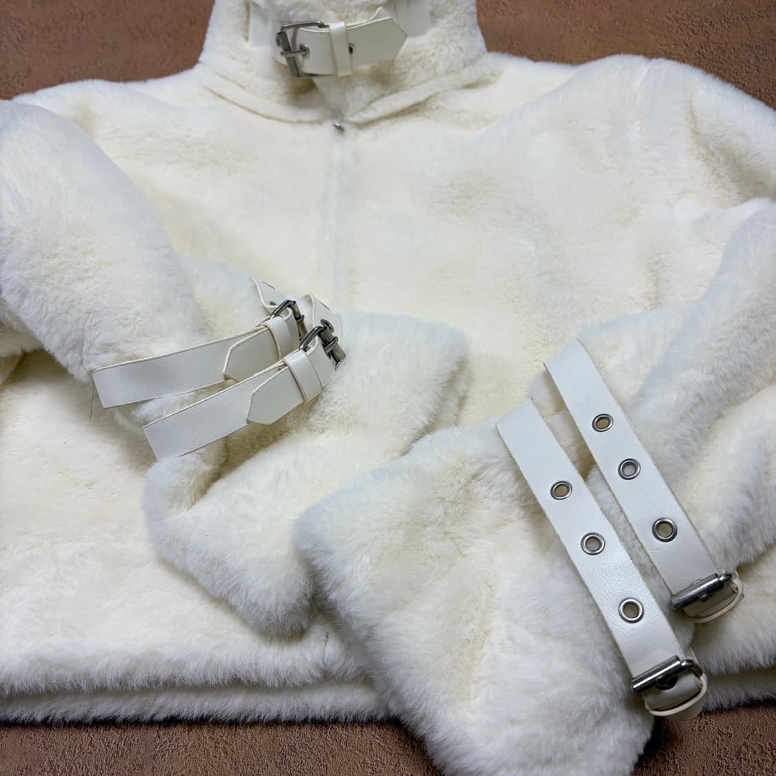  (W)페이크 퍼 버클 자켓 상품이미지2