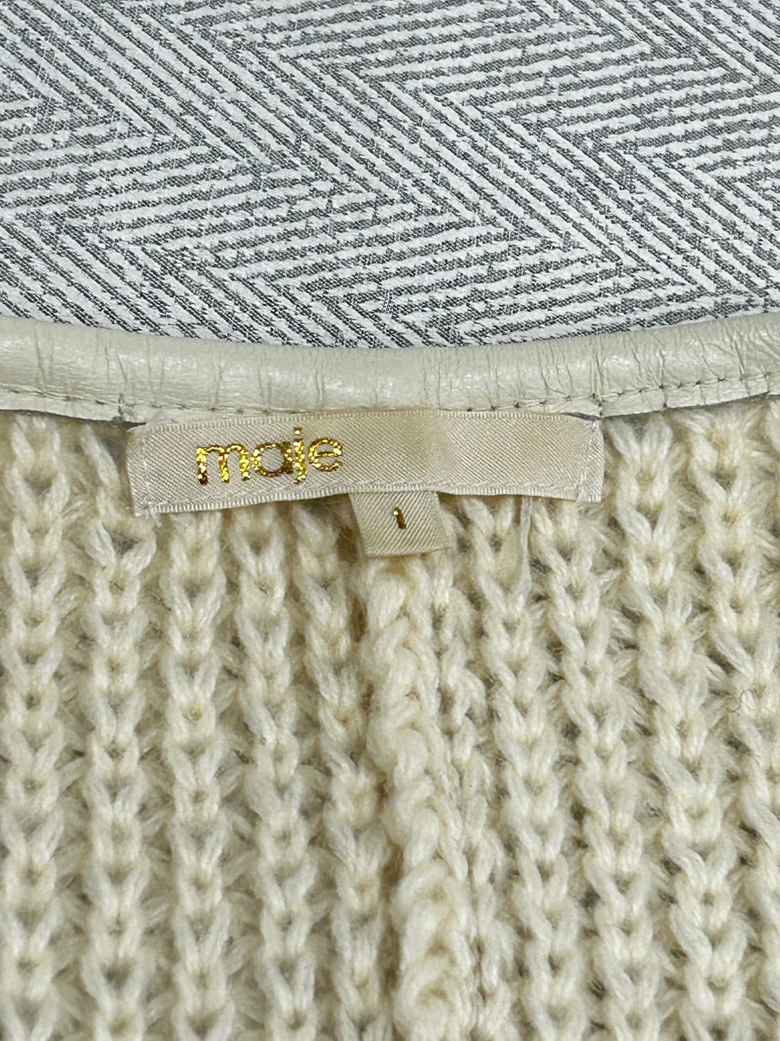 마쥬 maje 알파카 모헤어 양가죽 니트 가디건 1사이즈 상품이미지4