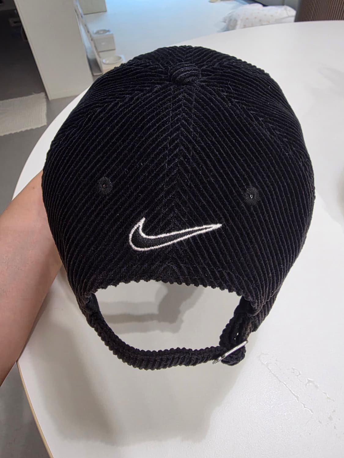 슈프림 x 나이키 아크 코듀로이 6-패널 캡 블랙 - 22SS 상품이미지4