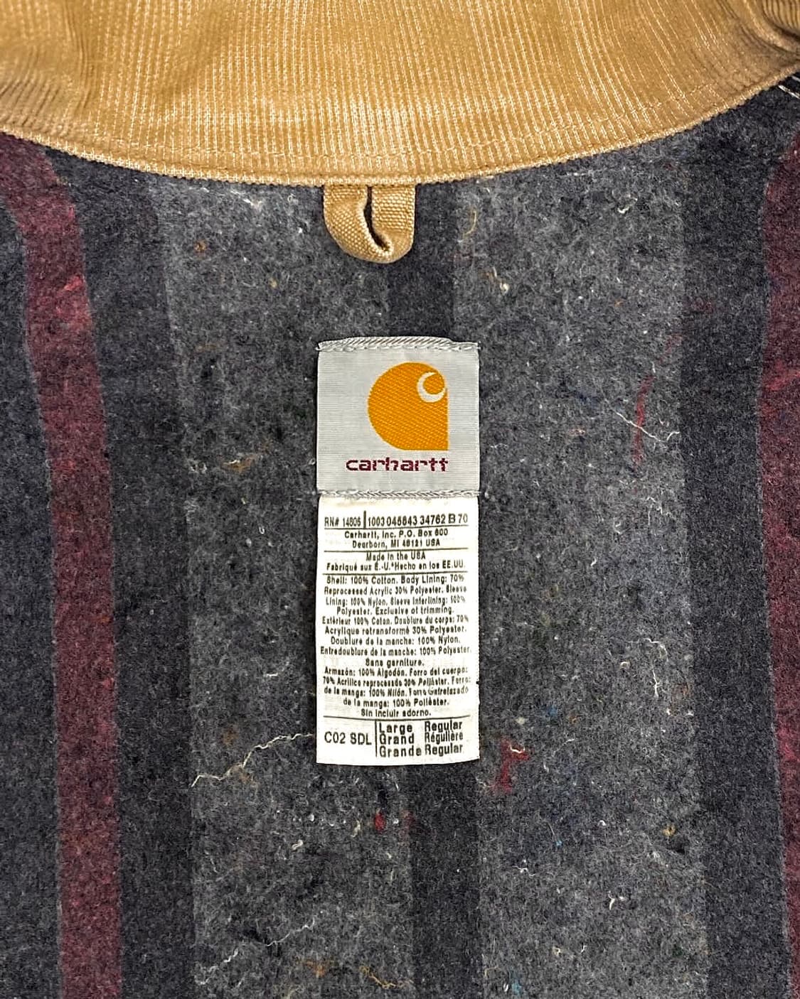 90s 칼하트 USA 빈티지 초어 코트 워트 자켓 상품이미지6