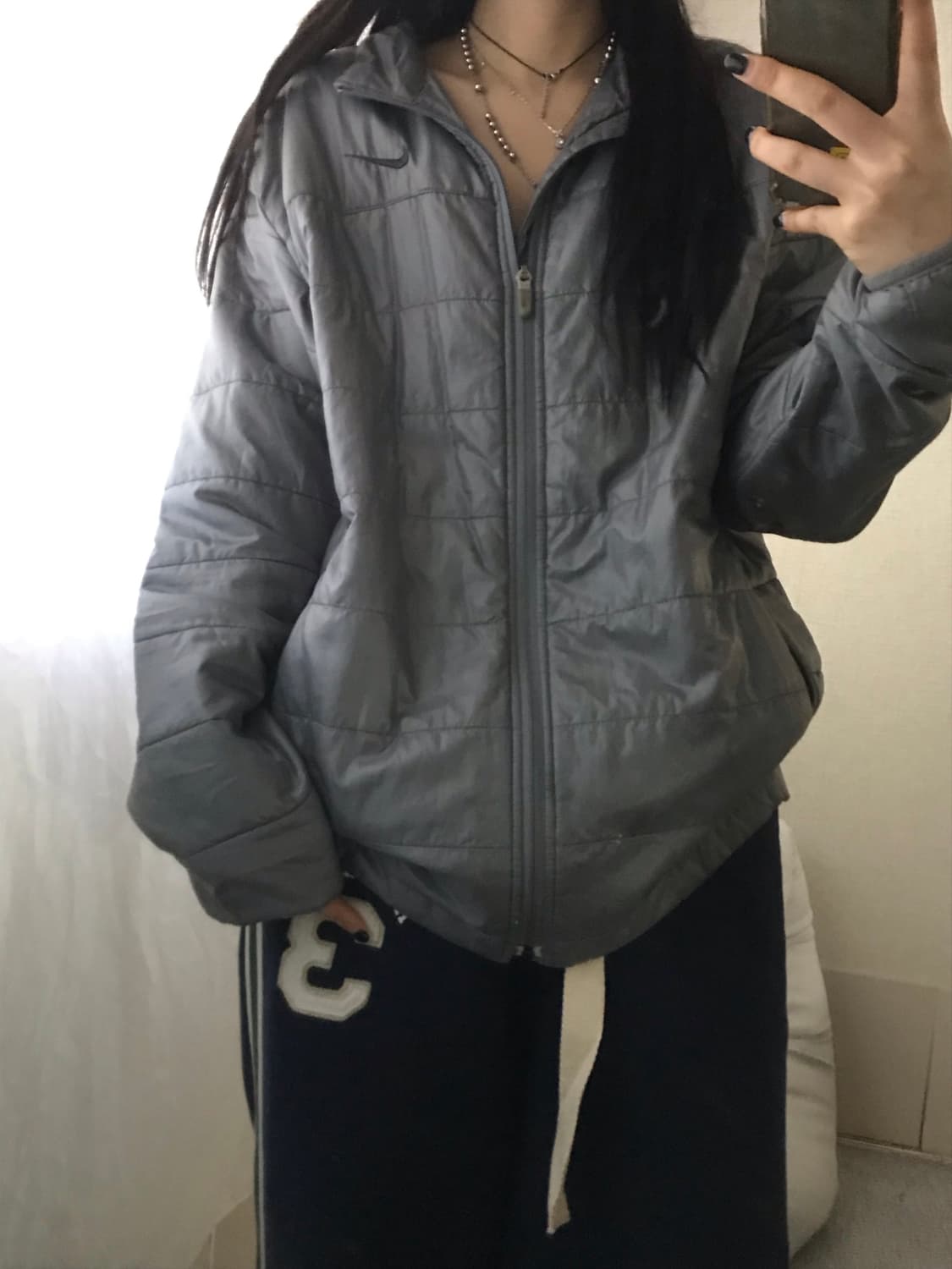 나이키 그레이 경량패딩 상품이미지5