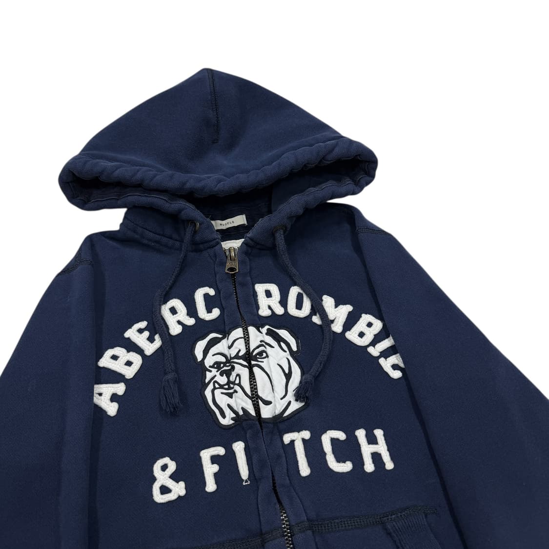 아베크롬비 빈티지 불독 Y2K 네이비 기모 후드집업 자켓 S 상품이미지2