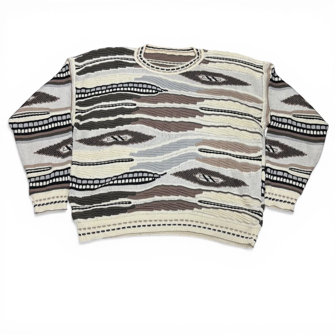 105 USA VTG 쿠지스타일 패턴 케이블니트 상품이미지1