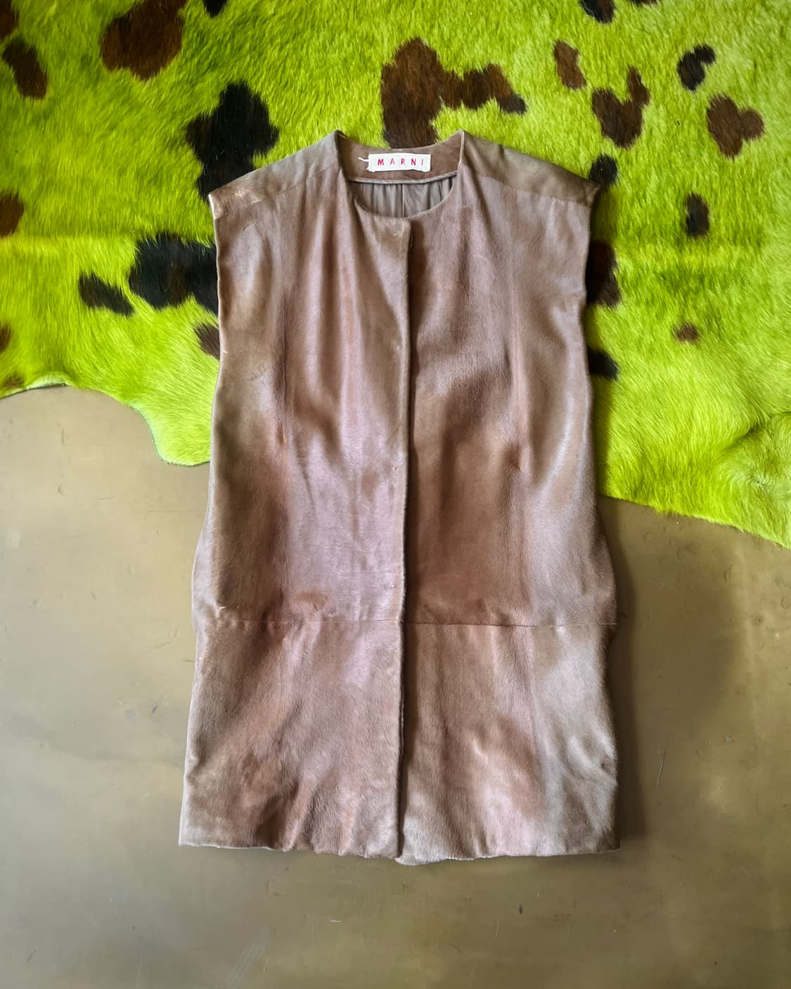 MARNI Archive Pony Hair Leather Fur Vest 상품이미지4