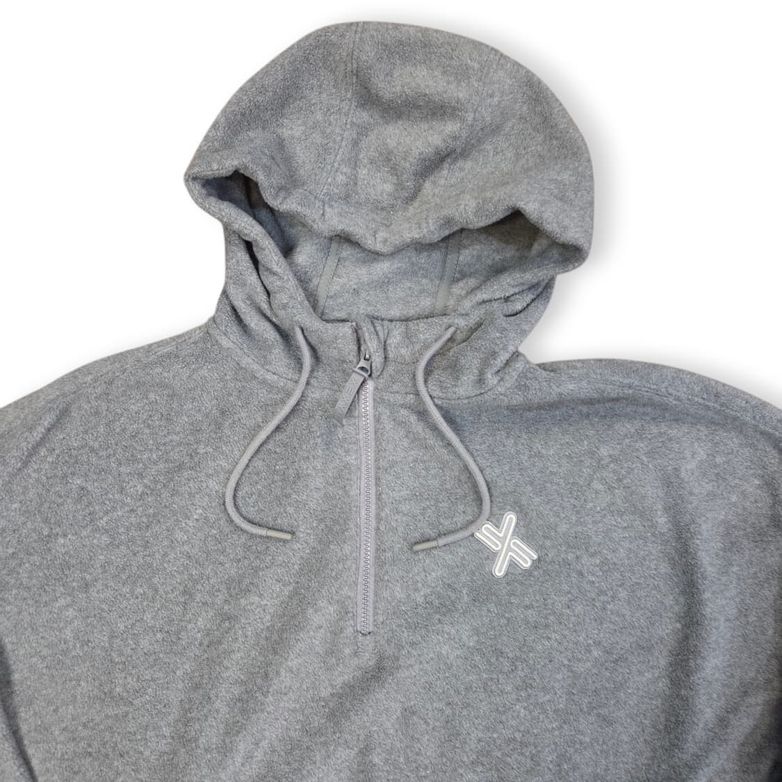 젝시믹스 그레이 오버핏 플리스 아노락 반집업 상품이미지3