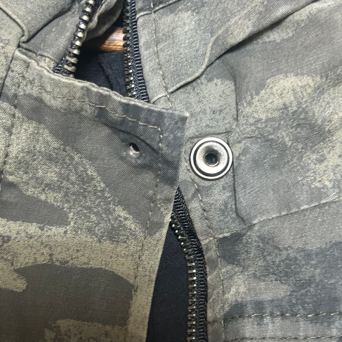 빈티지 밀리터리 카모 하이넥 코튼 집업 상품이미지9