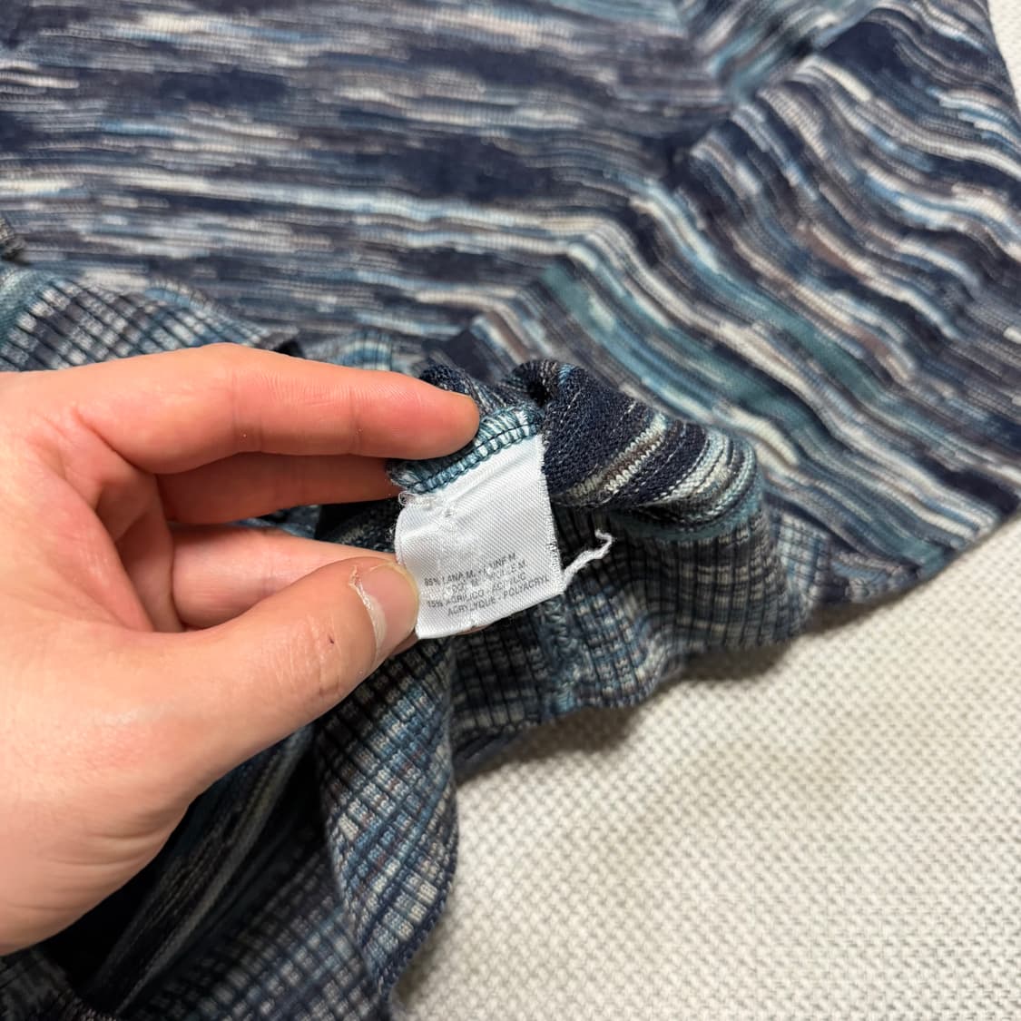 미쏘니 반집업 카라 니트 상품이미지3