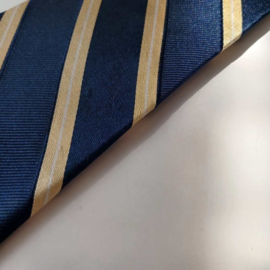 타미 힐피거 실크 네이비 스트라이프 넥타이 8.5cm A등급 E717 상품이미지9