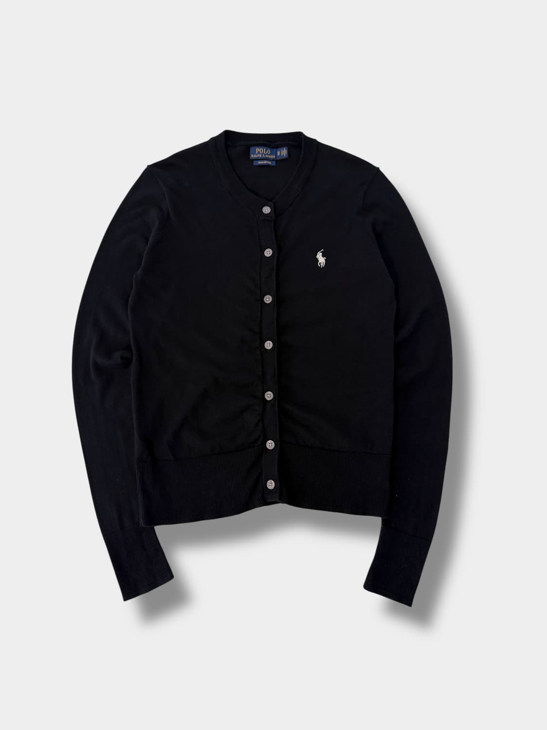 폴로 랄프로렌 신형 블랙 피마코튼 가디건 상품이미지1