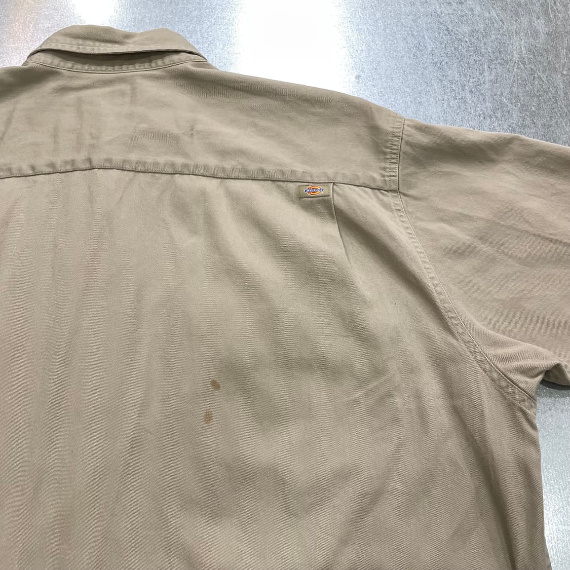 (XL) Dickies 디키즈 반팔 워크 셔츠 패치 자수 베이지 상품이미지9