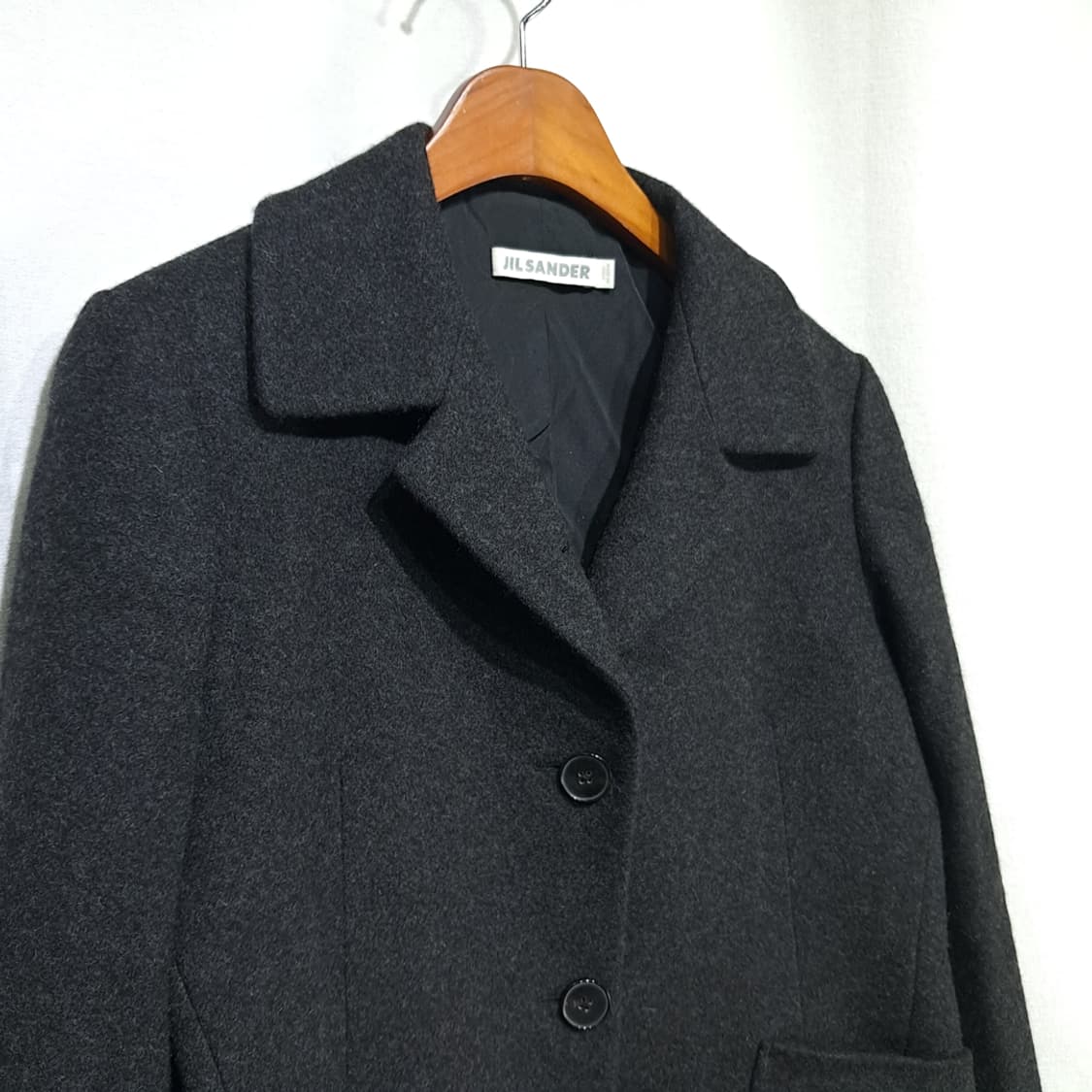 CN908W L 질샌더 차콜그레이 울 캐시미어 미니멀 클래식 코트 상품이미지5