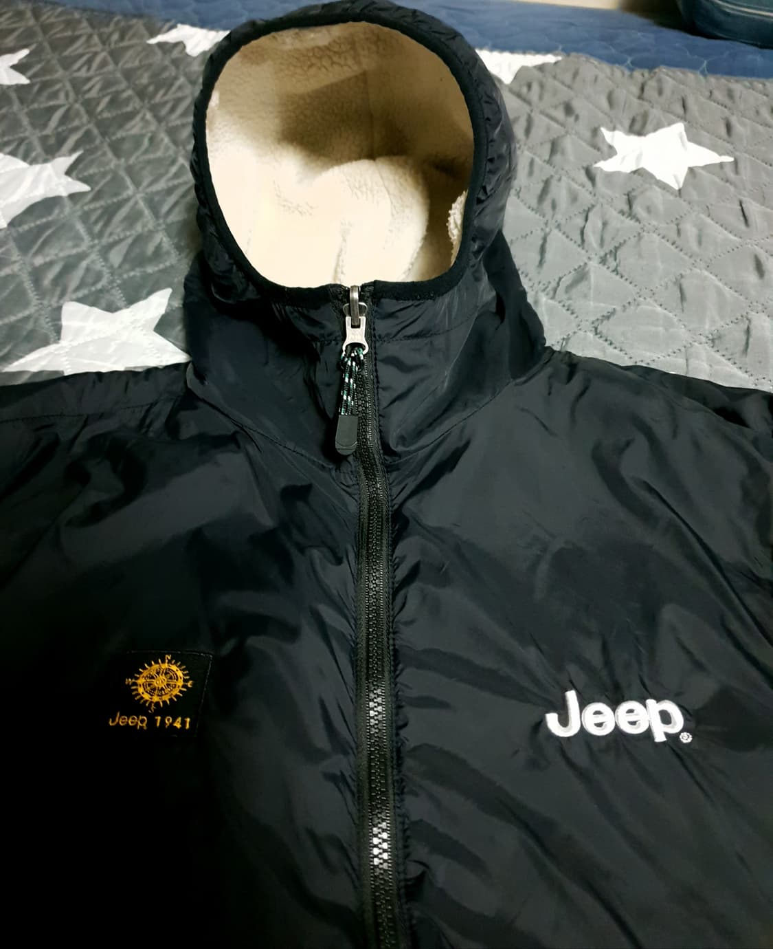 JEEP 와펜 리버시블 나일론 후리스 후드 집업자켓 (L) 상품이미지5