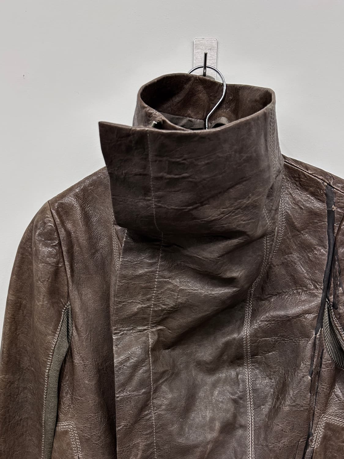 릭오웬스 하이넥 램스킨 자켓 상품이미지5