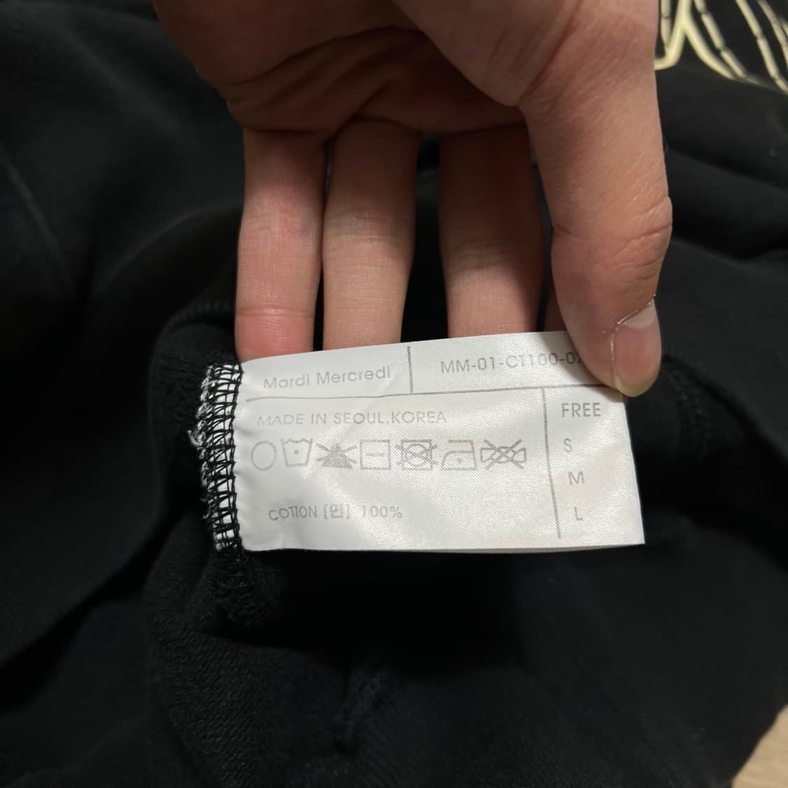 마르디 메크르디 여성 플라워 빅로고 프린팅 맨투맨 [블랙] Free 상품이미지6