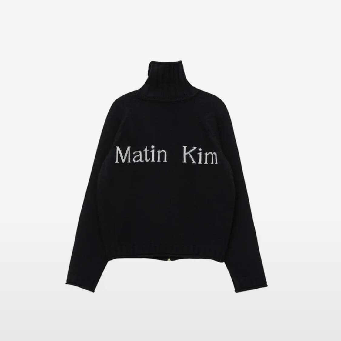 마뗑킴 로고 집업 가디건 블랙 S 상품이미지1