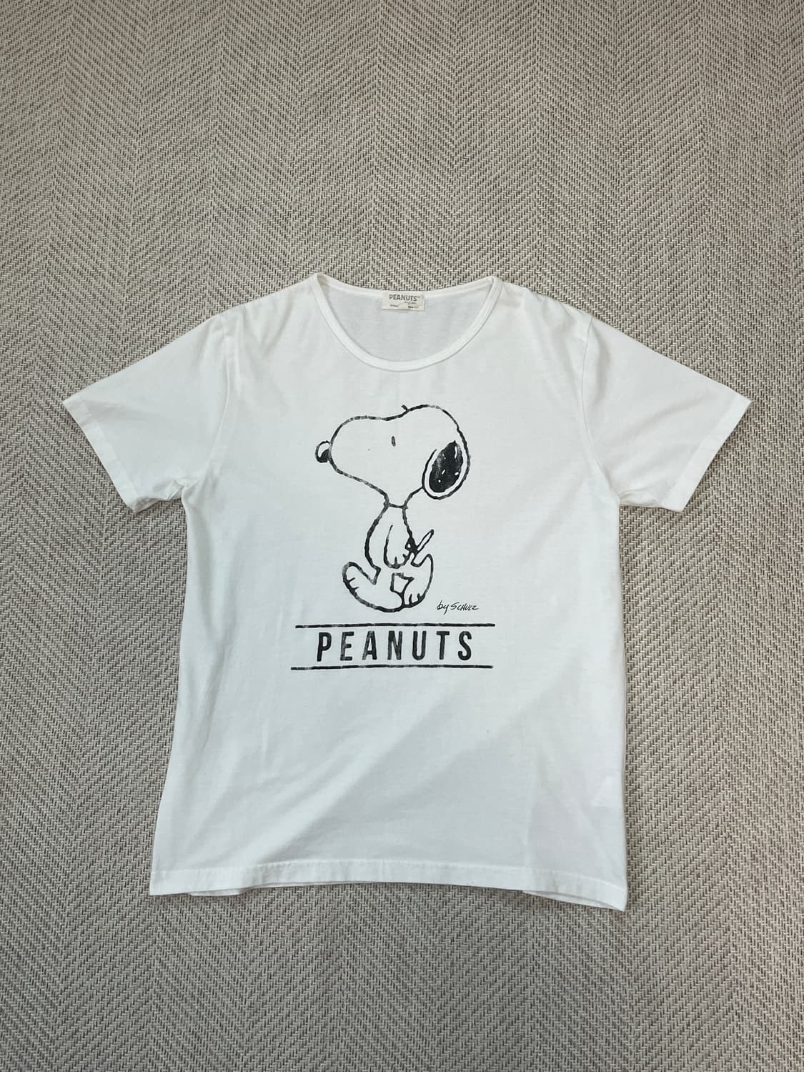 피너츠 스누피 드로잉 반팔티셔츠 J03650 상품이미지1