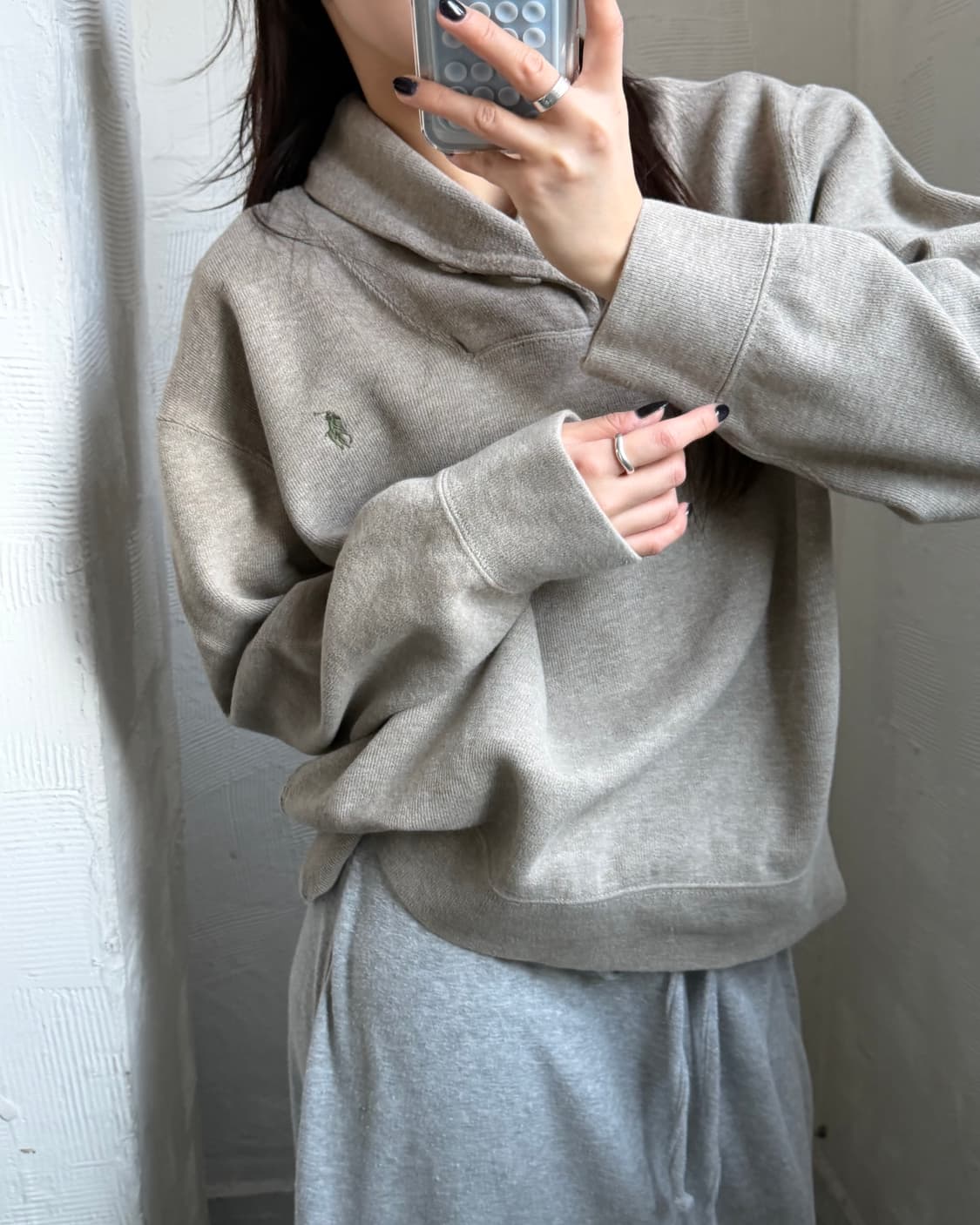 Polo 폴로 랄프로렌 베이지 컬러 숄카라 니트 스웨터 상품이미지2