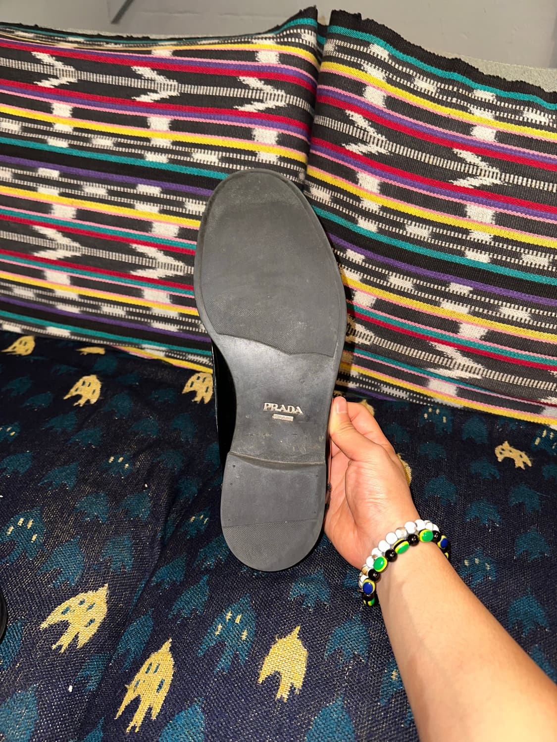 Prada leather aged penny loafers  상품이미지10