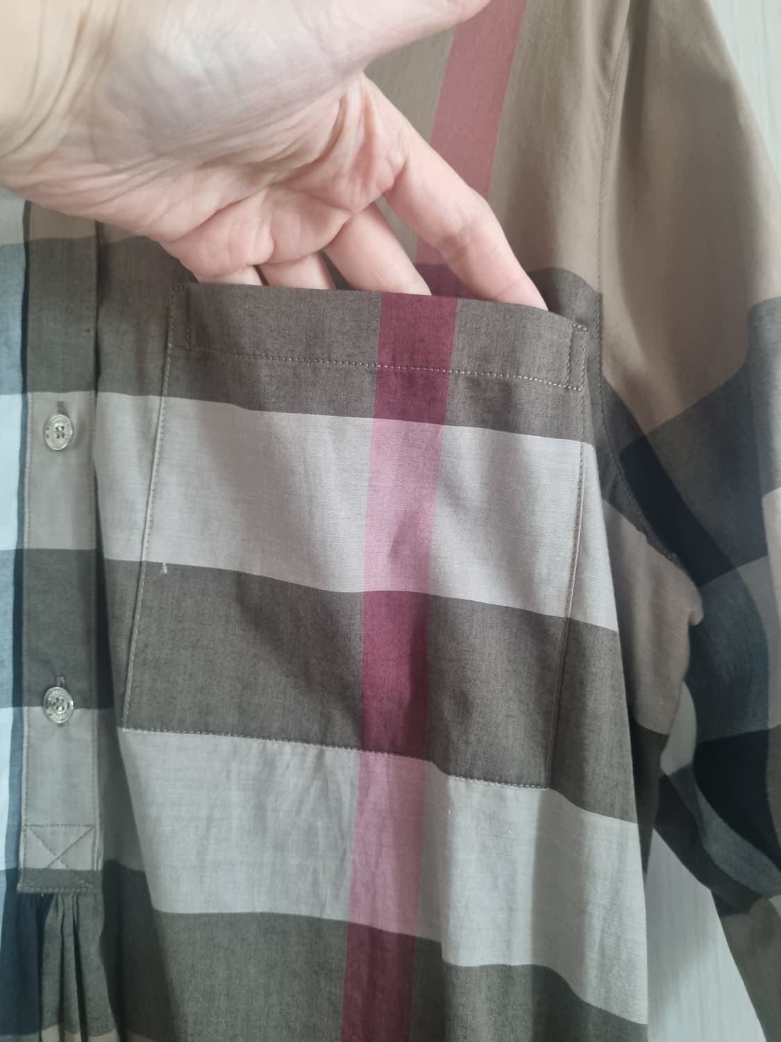 👗버버리 체크 셔츠 원피스 상품이미지8