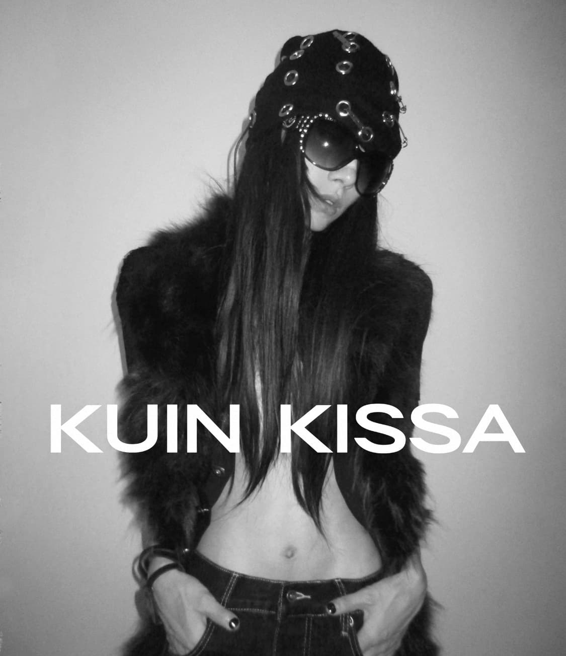 Kuin kissa 비니 펑크 클립 락시크 모자 y2k 빈티지 상품이미지3