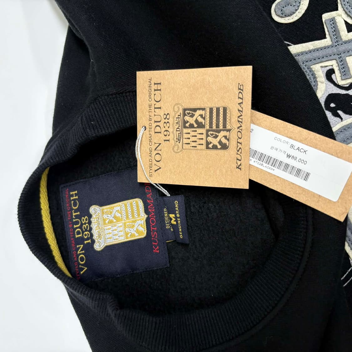 Vondutch 본더치 택채새상품 블랙 스웨트셔츠 맨투맨(M) 상품이미지4