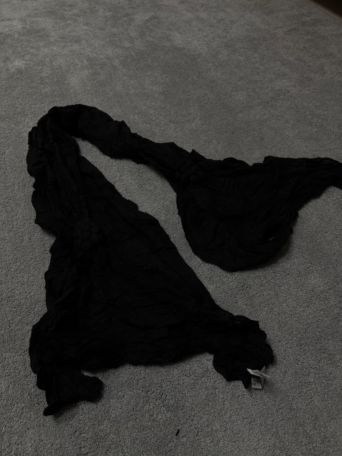 Vintage v-kei punk mood black scarf 상품이미지1