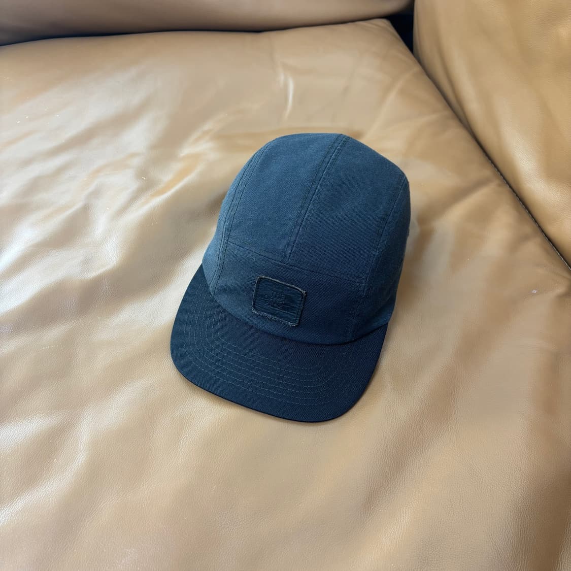 나나미카 노스페이스 퍼플라벨 레더 로고 블랙 캠프캡 모자 (Black) 상품이미지1