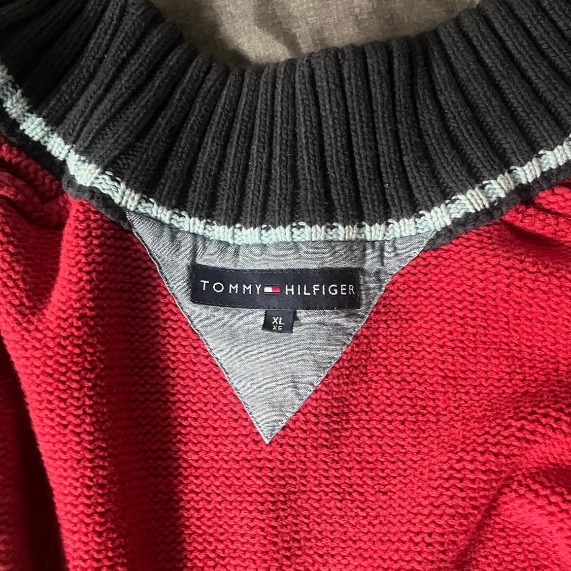 타미힐피거 니트집업 (red) XL 상품이미지2