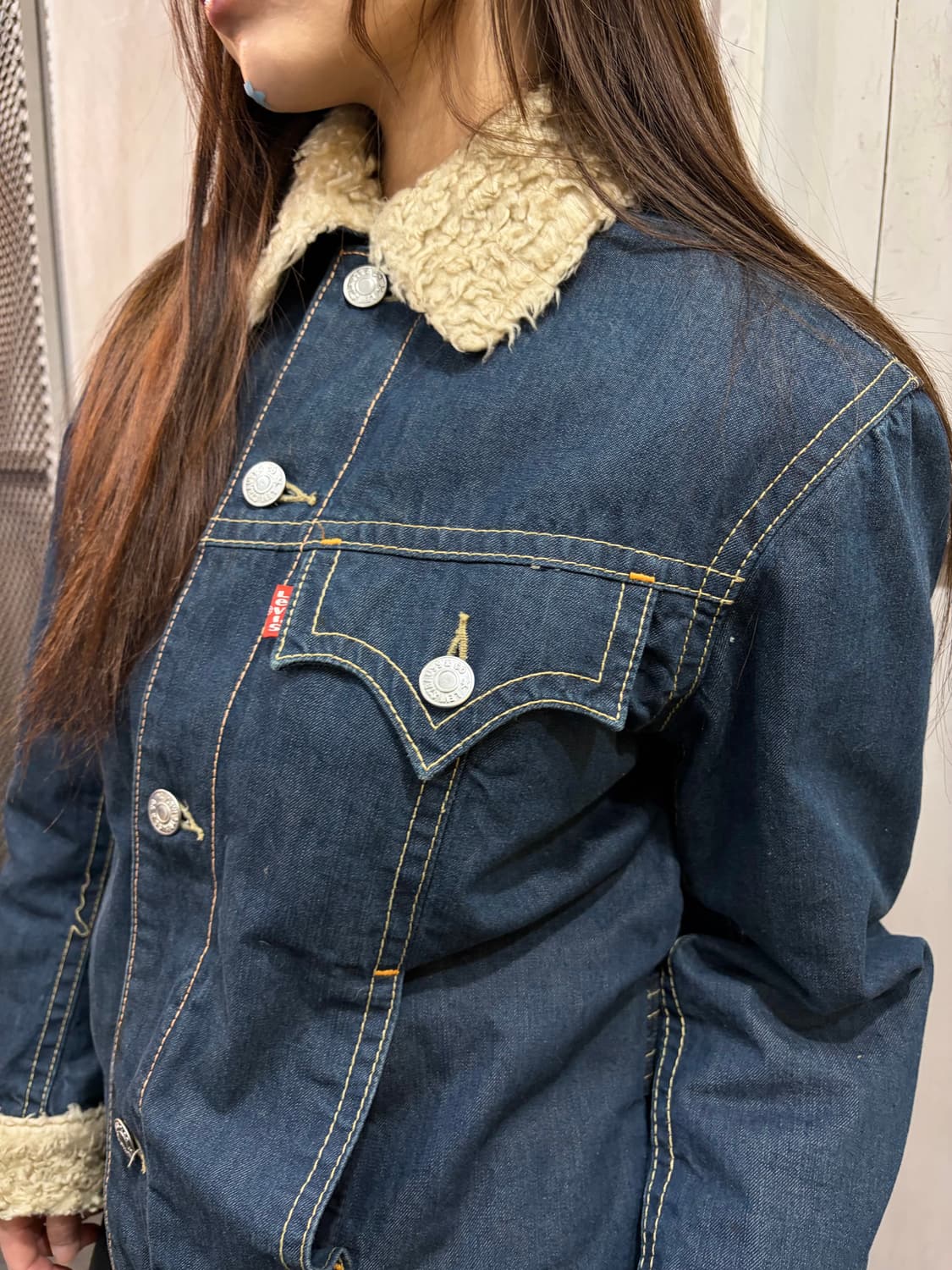 00s LEVIS type-1 sherpa trucker jacket 상품이미지5