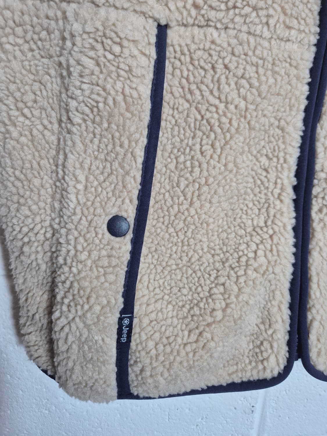 M ) Jeep 뽀글이 플리스 베스트 아이보리 상품이미지4