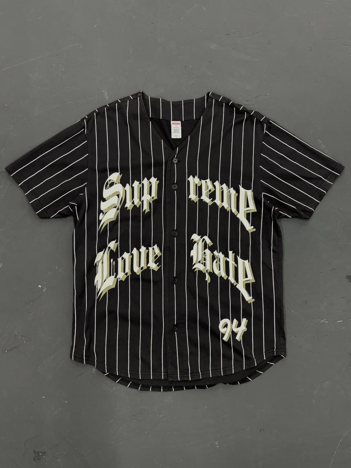 슈프림 19FW 러브 헤이트 베이스볼 져지 상품이미지4