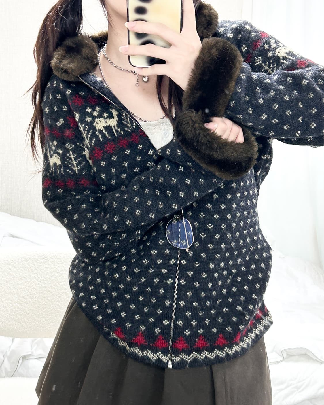 폴로 노르딕 울 니트집업 상품이미지2