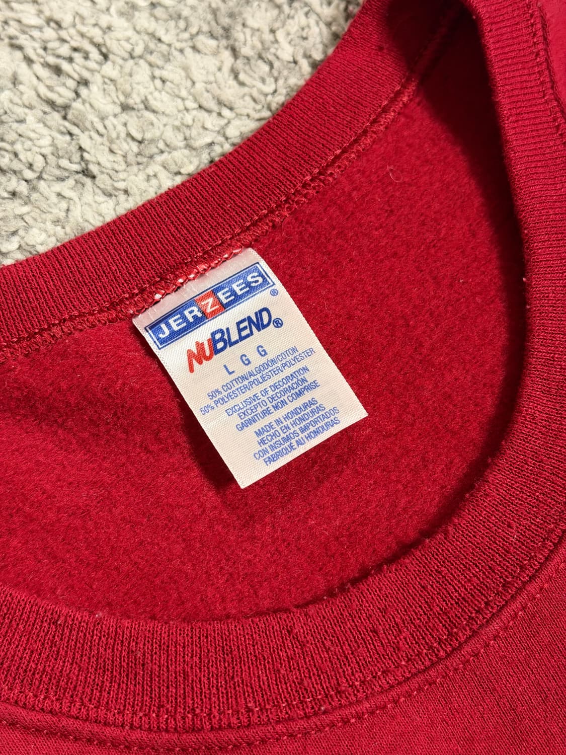 Jerzees 저지스 스웻셔츠 made in Honduras 상품이미지4