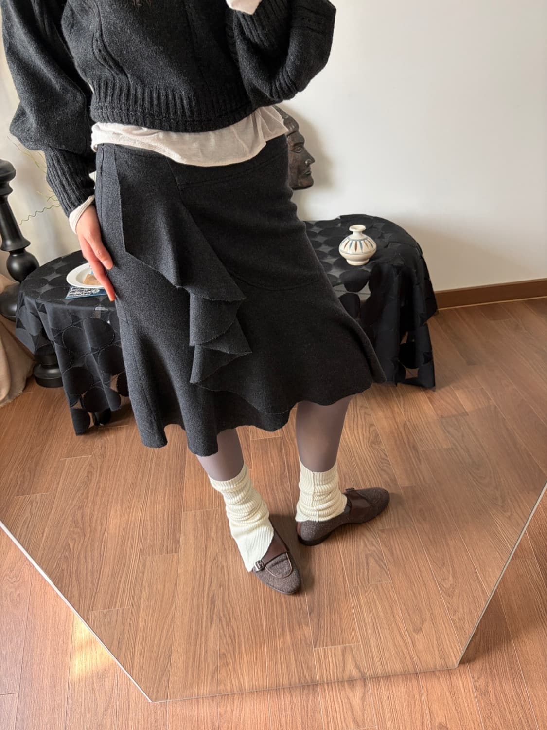 flare layered midi skirt 상품이미지6