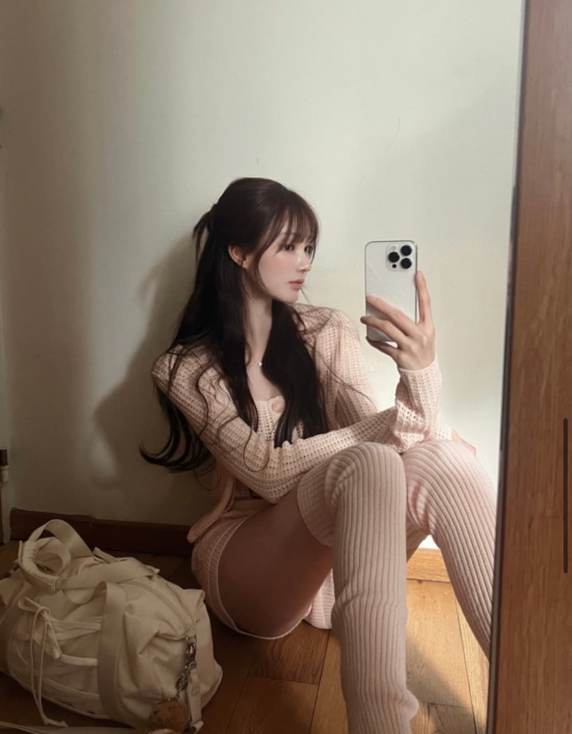 [라벨르블랑]르 코튼 니트 세트 + 비스코스 니트 팬츠 상품이미지1