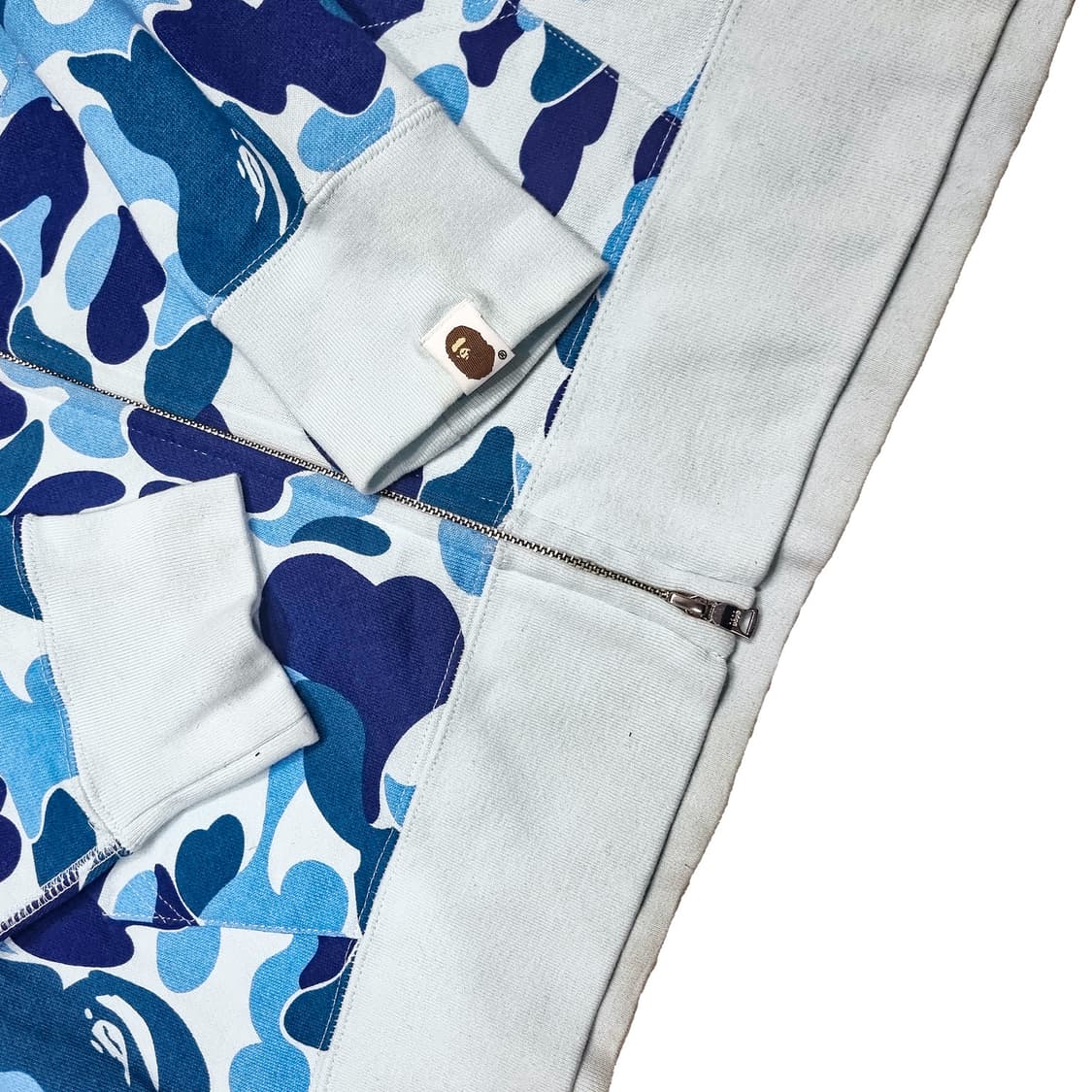 베이프 * ABC 카모 세컨드 에이프 집업후드 * 블루 * L 상품이미지6