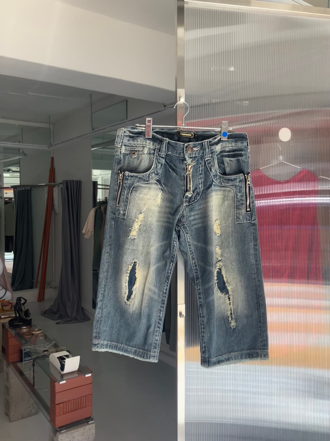 디스트로이드 버뮤다 데님 진 상품이미지1