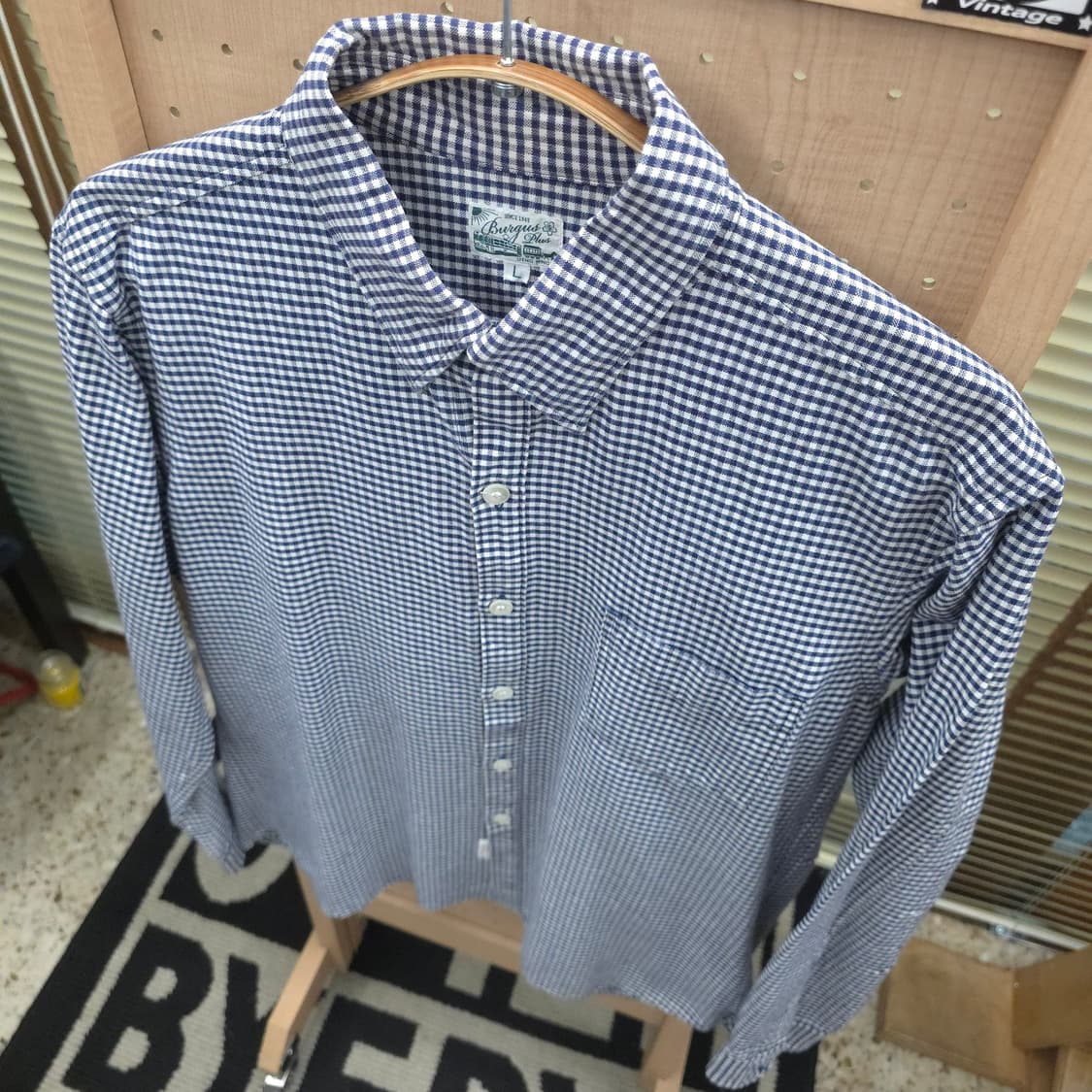 버거스 플러스 블루 깅엄 체크 셔츠(L) 상품이미지8