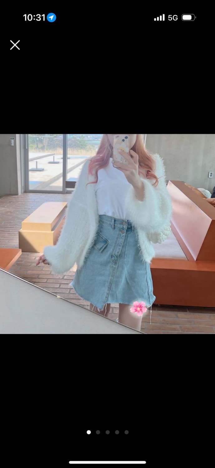 투버튼 연청스커트 (정가42,000) 상품이미지2