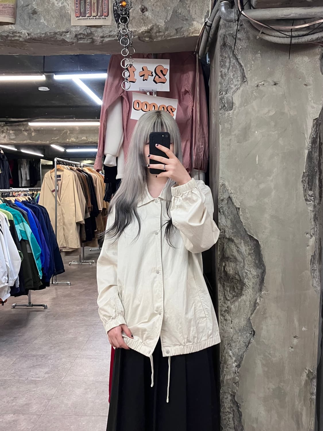 갭 코튼 카라 버튼 자켓 아이보리 L #csz3366 상품이미지2